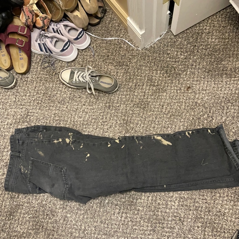 Old work jeans. $10. 36X30. Slim straight.
